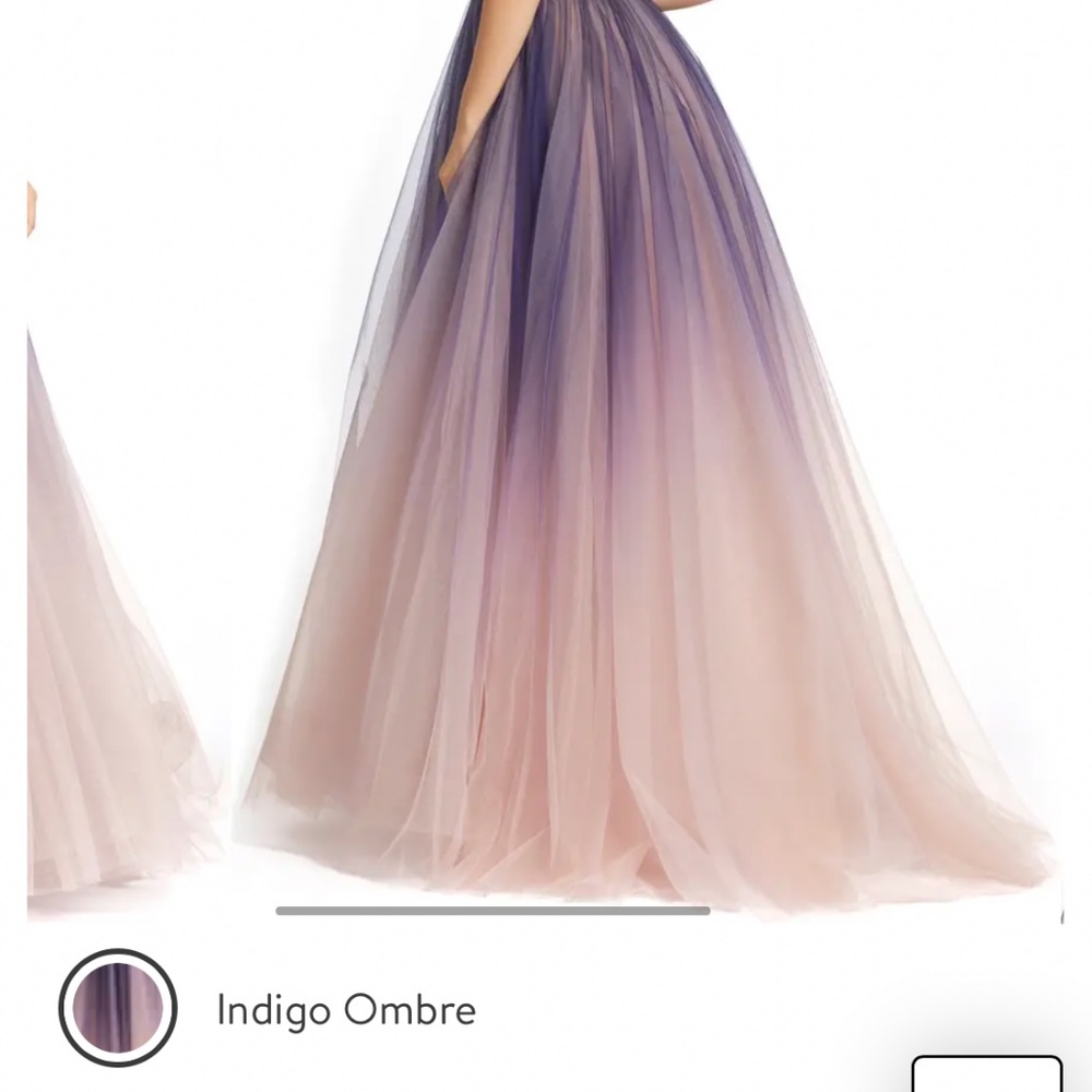 NWOT Mac Duggal Ombré Tulle Ballgown - Picture 2 of 4